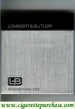 L&B Lambert and Butler 100s cigarettes wide flat hard box